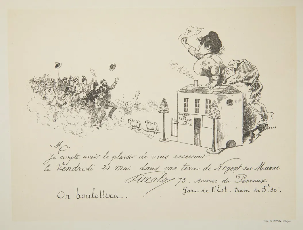 Invitation With A Satirical Scene