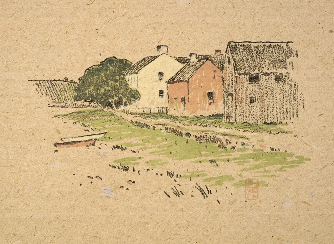 Ipswich Prints By Ipswich River by Arthur Wesley Dow - Canvas Print