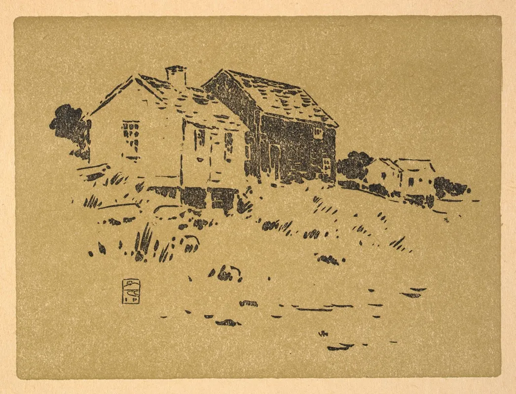 Ipswich Prints Ink Sketch by Arthur Wesley Dow - Canvas Print