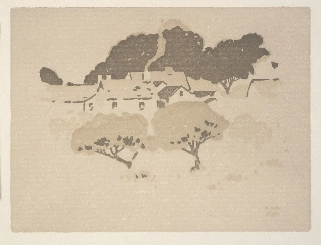 Ipswich Prints Village Roofs by Arthur Wesley Dow - Canvas Print