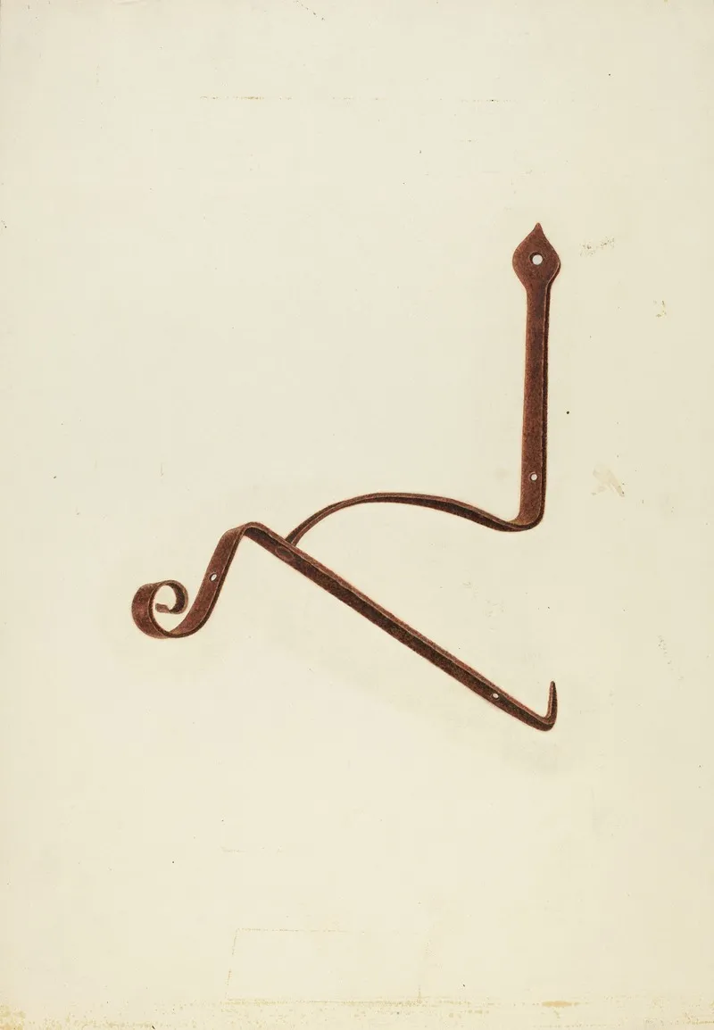 Iron Bracket From Zoar Tavern by Ralph Russell - Canvas Print