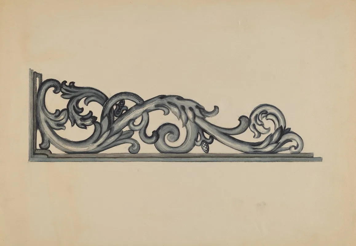 Iron Bracket by Albert Eyth - Canvas Print
