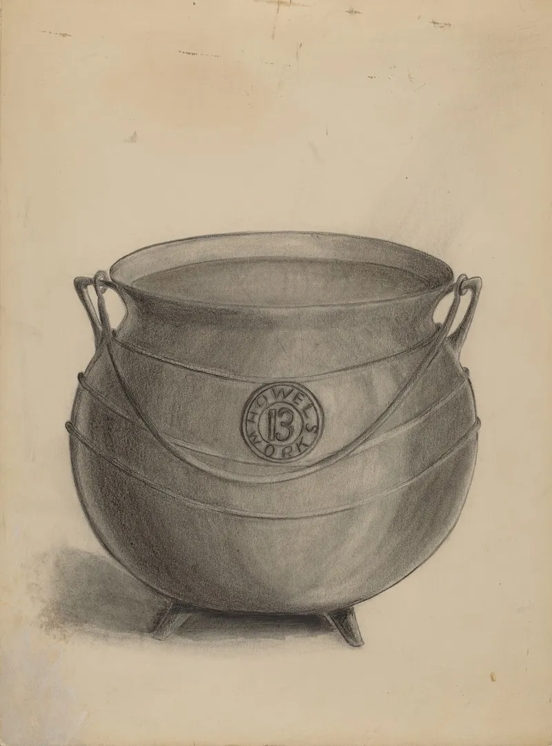 Iron Cooking Pot by Columbus Simpson - Canvas Print