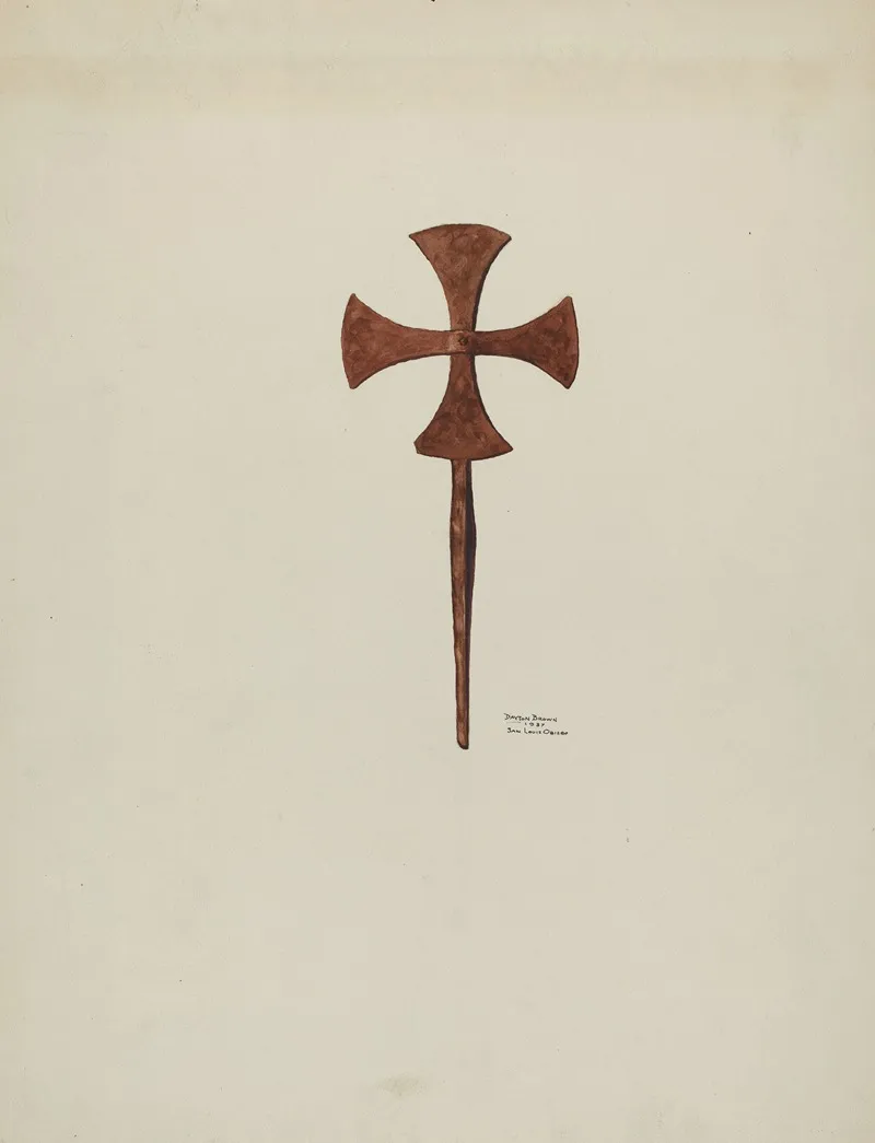 Iron Cross 2 by Dayton Brown - Canvas Print