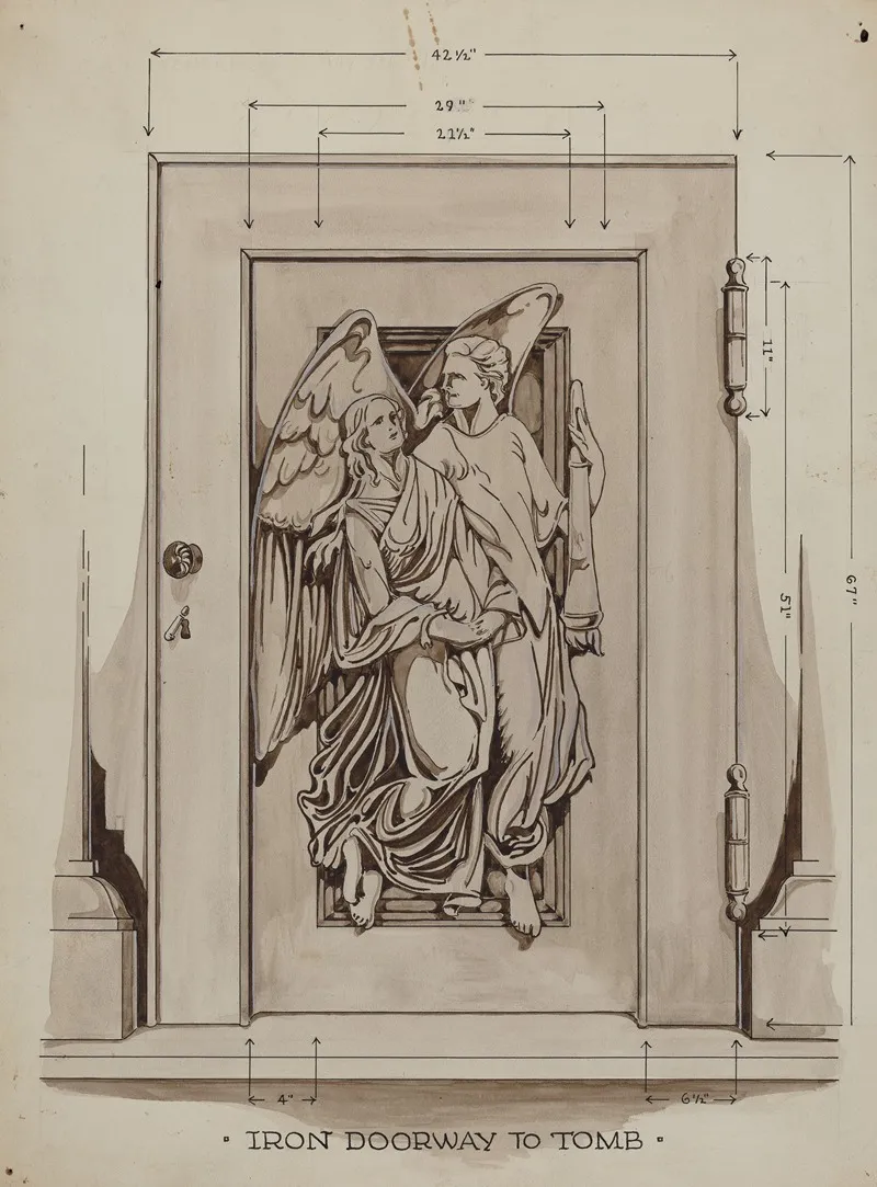 Iron Doorway To Tomb by Thomas Byrne - Canvas Print