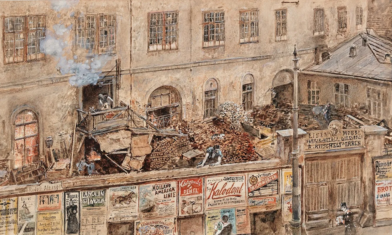 Iron Foundry Kitschelt In Skodagasse by Rudolf von Alt - Canvas Print