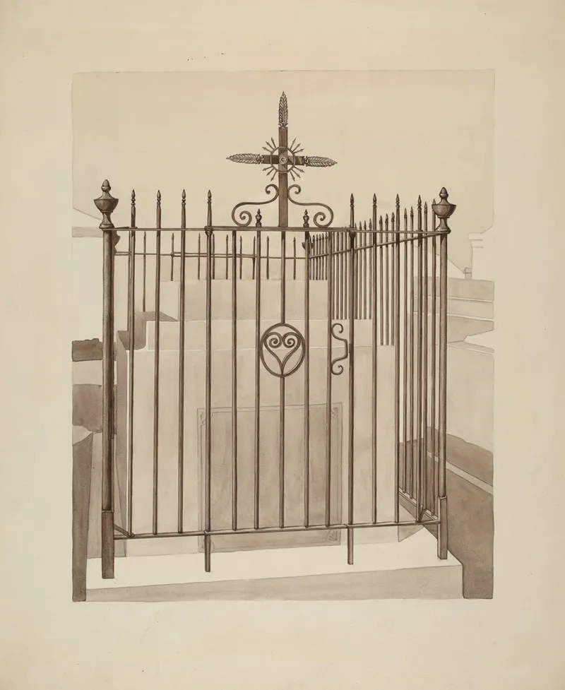 Iron Gate And Fence 3 by Arelia Arbo - Canvas Print