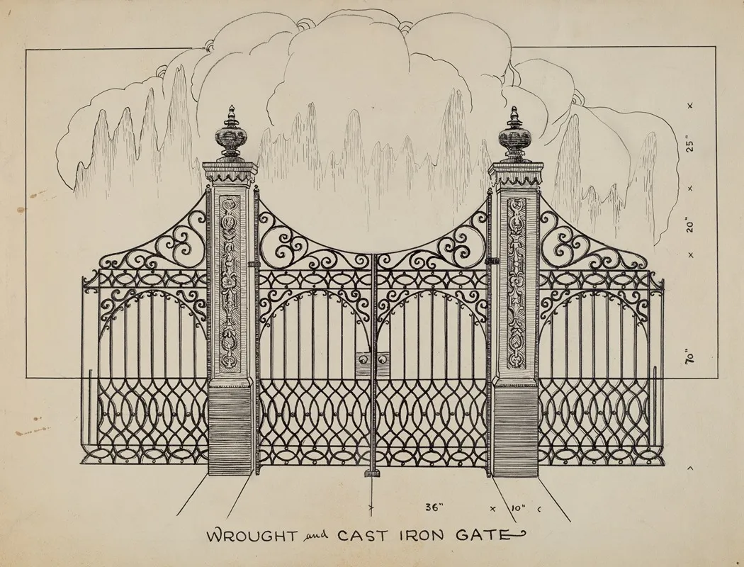 Iron Gates by Lucien Verbeke - Canvas Print