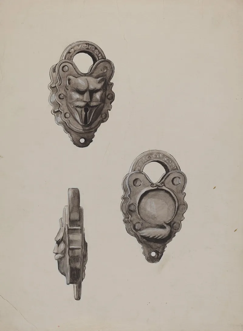 Iron Lock by Majel G. Claflin - Canvas Print