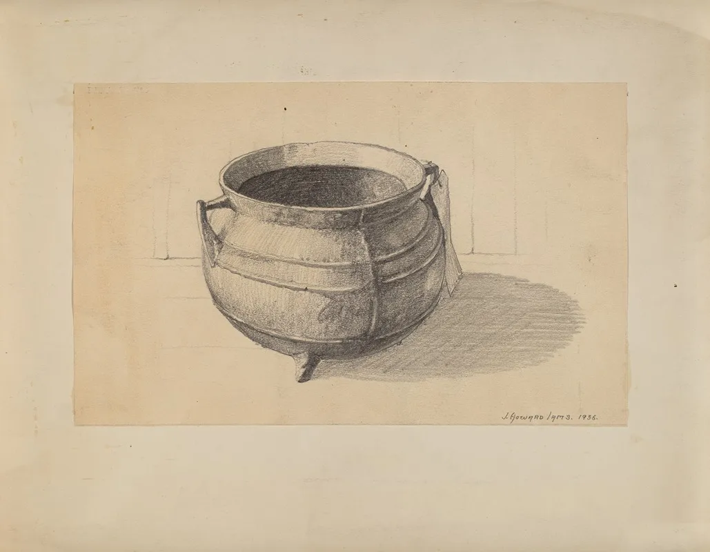 Iron Pot by J. Howard Iams - Canvas Print