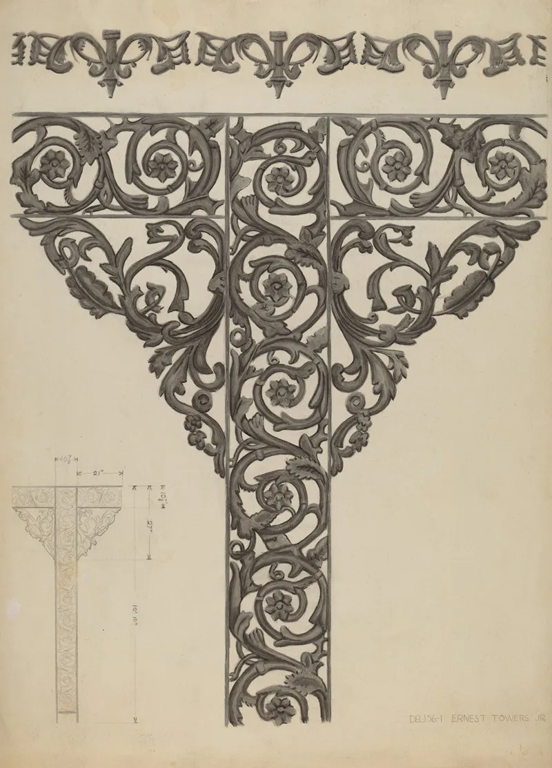 Iron Railing by Ernest A. Towers, Jr. - Canvas Print