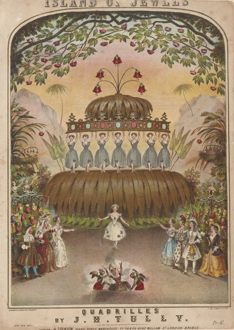 Island Of Jewels Quadrilles By J H Tully by John William Gear - Canvas Print