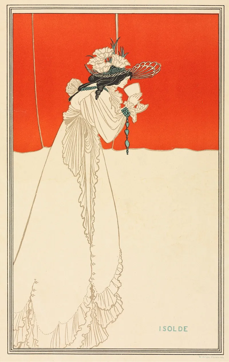 Isolde by Aubrey Vincent Beardsley - Canvas Print
