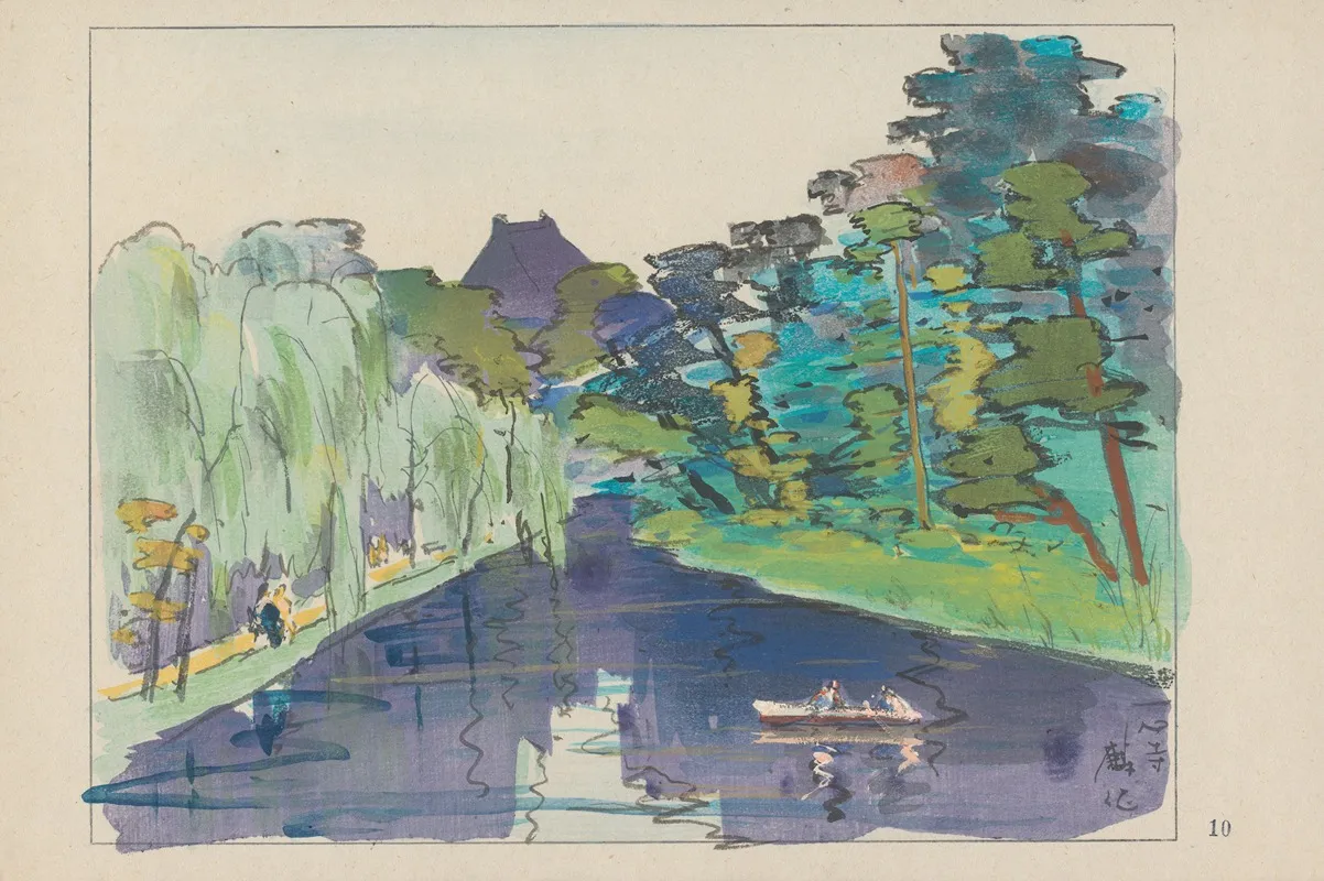 Isshinji Temple Of The Tea House With Eight Windows by Akamatsu Rinsaku - Canvas Print