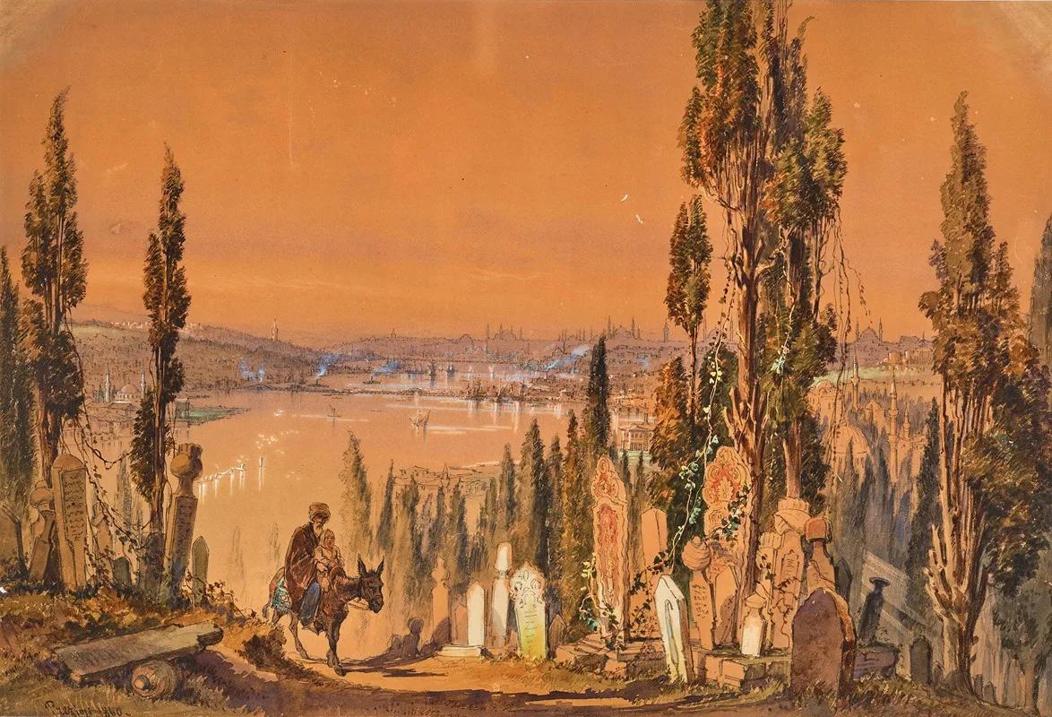Istanbul Seen From Eyup Cemetery