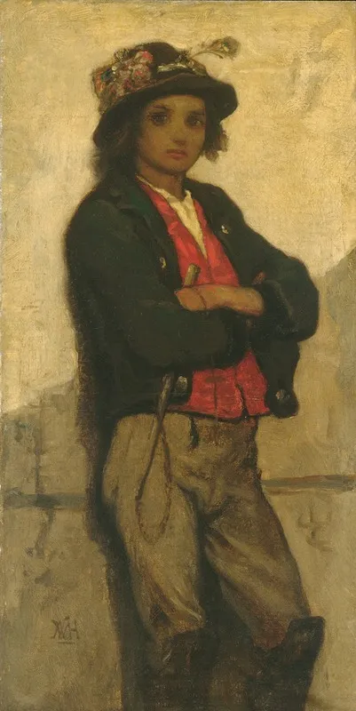 Italian Boy by William Morris Hunt - Canvas Print