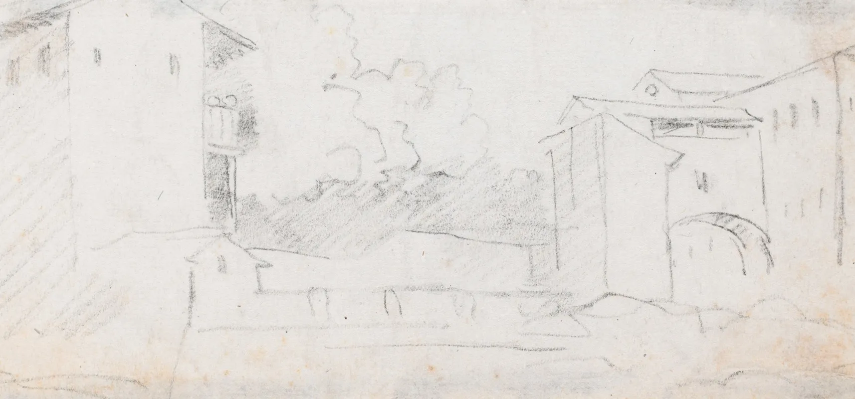 Italian City Scene by Hubert Robert - Canvas Print