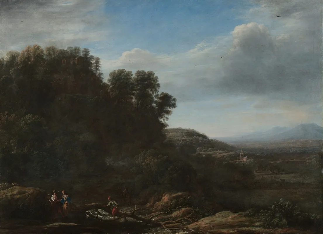Italian Landscape 13 by Claude Lorrain - Canvas Print