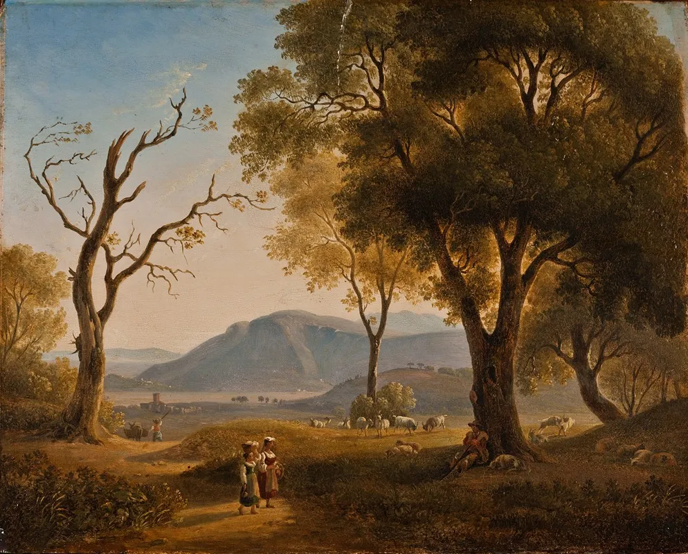 Italian Landscape 6 by Abraham Teerlink - Canvas Print