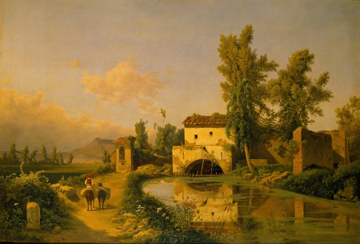 Italian Landscape 7 by Beniamino De Francesco - Canvas Print
