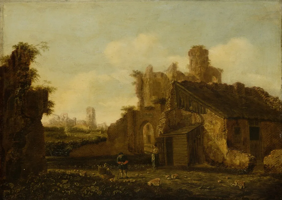 Italian Landscape With Antique Ruins by Emanuel Murant - Canvas Print