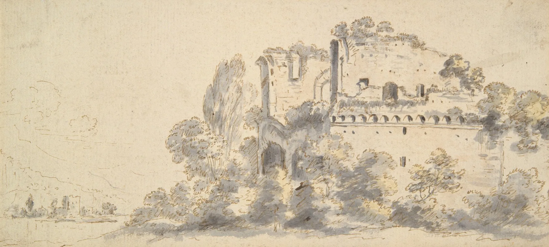 Italian Landscape With Ruins