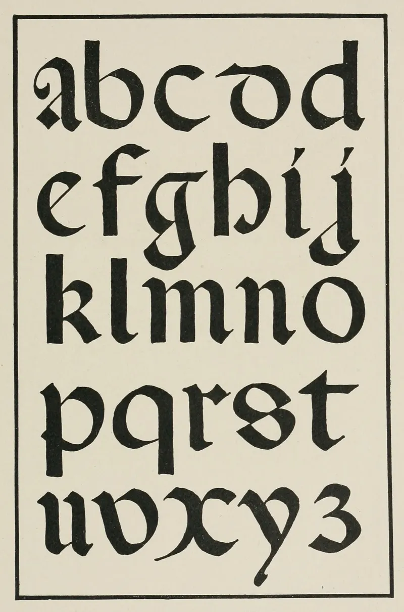 Italian Round Gothic Small Letters by Frank Chouteau Brown - Canvas Print