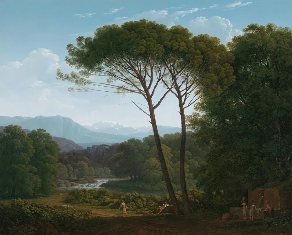 Italianate Landscape With Pines by Hendrik Voogd - Canvas Print