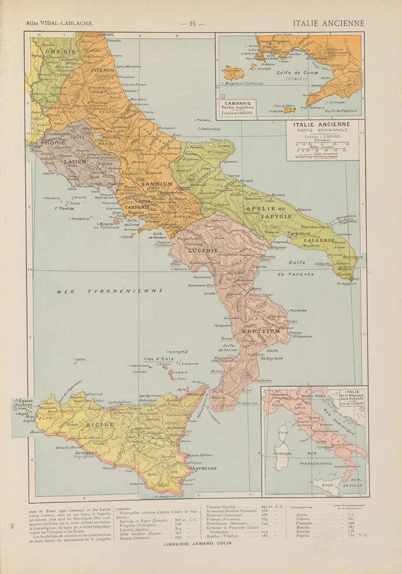 Italie Ancienne 2 by Paul Vidal de La Blache - Canvas Print