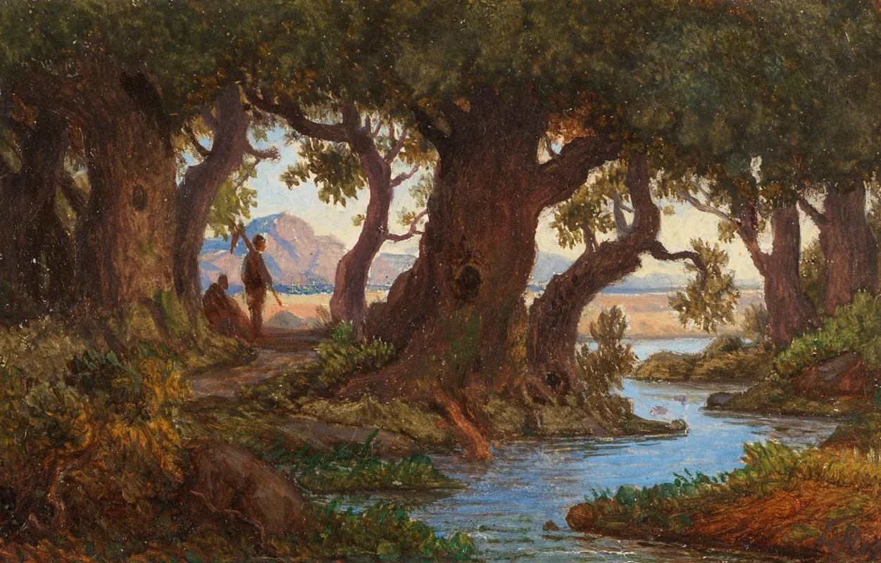 Italienische Flusslandschaft