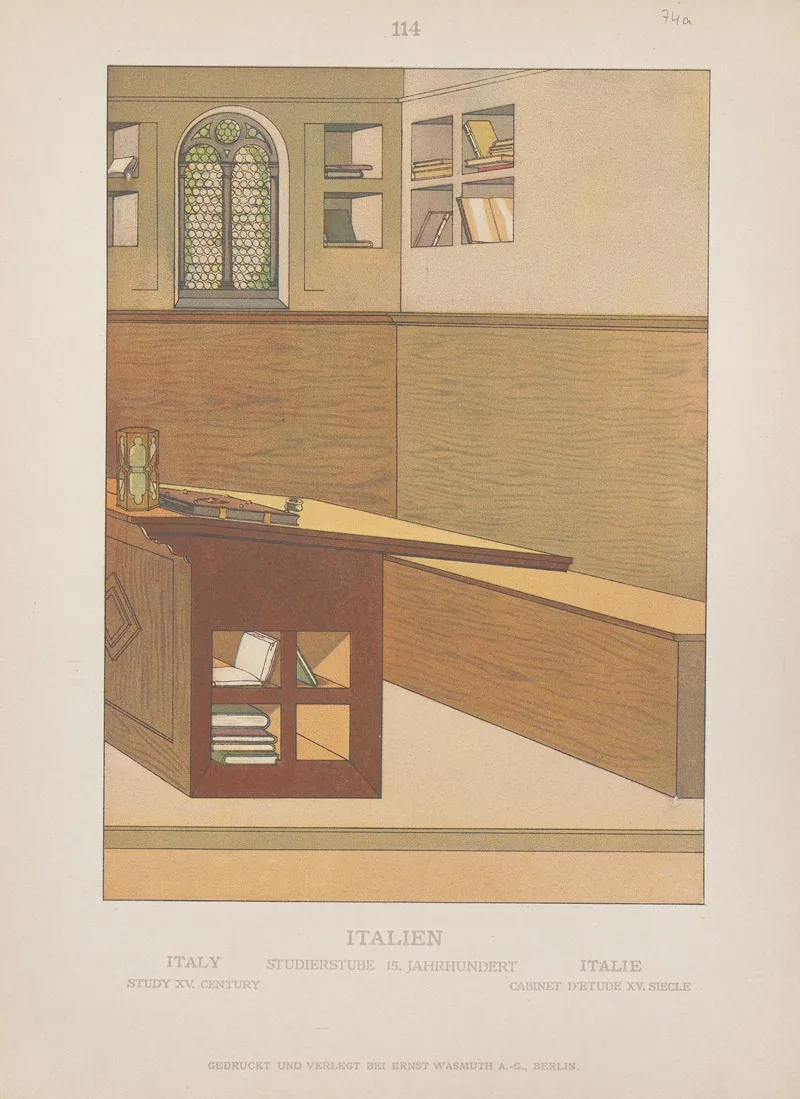 Italy Study Xv Century by Adolf Rosenberg - Canvas Print