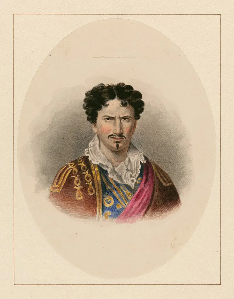 J B Booth As Sir Edward Mortemar by Augustus Toedteberg - Canvas Print