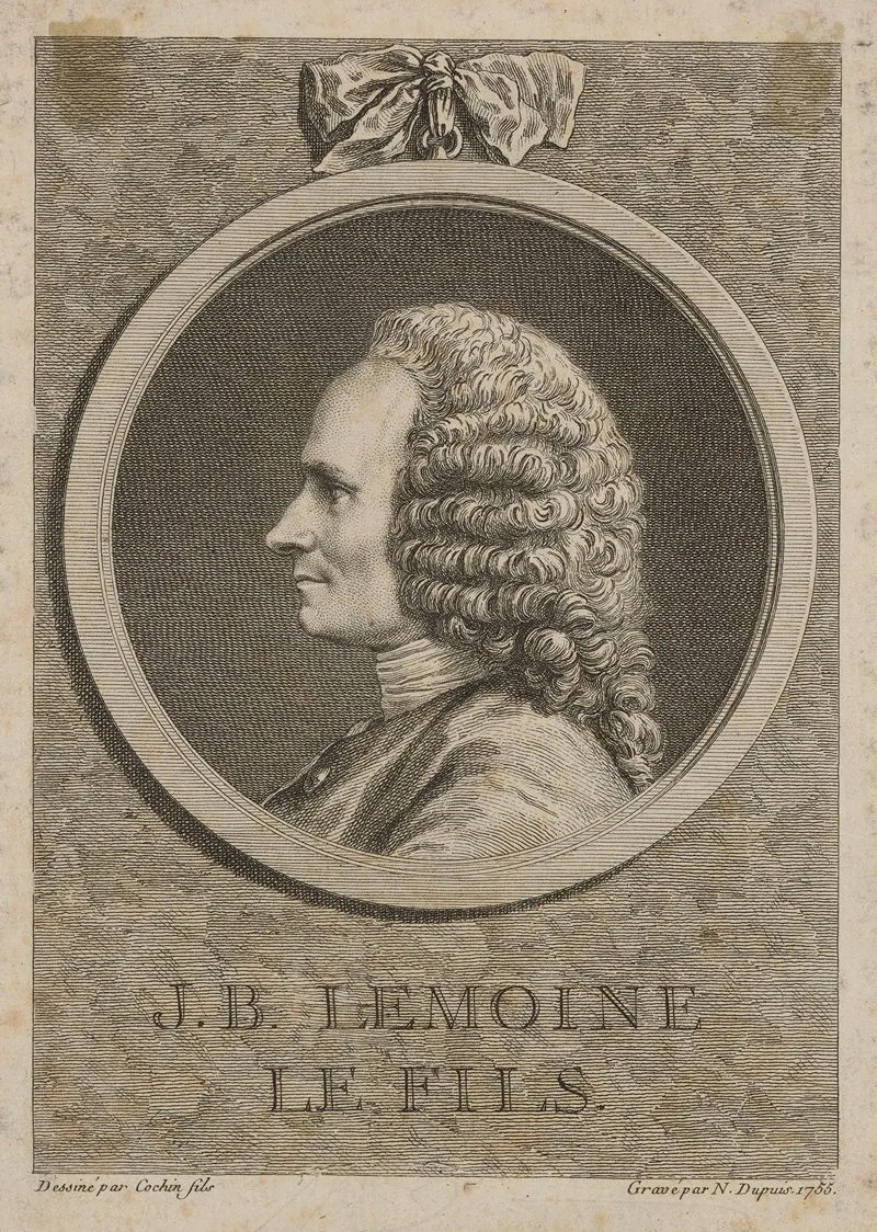 J B Lemoyne The Younger by Nicolas Gabriel Dupuis - Canvas Print