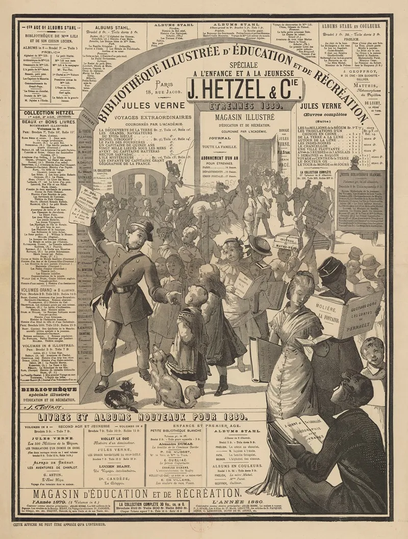 J Hetzel Cie Etrennes 1880 Bibliotheque Illustree Deducation Et De Recreation Livres Et Albums Nouveaux Pour 1880