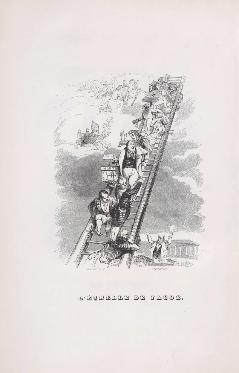 Jacobs Ladder 3 by J. J. Grandville - Canvas Print