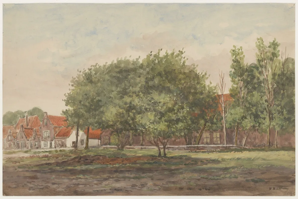 Jacobstraat En Gedempte Voldersgracht Met Terrein Der Gesloopte Gasfabriek by Hendrik Hulk - Canvas Print
