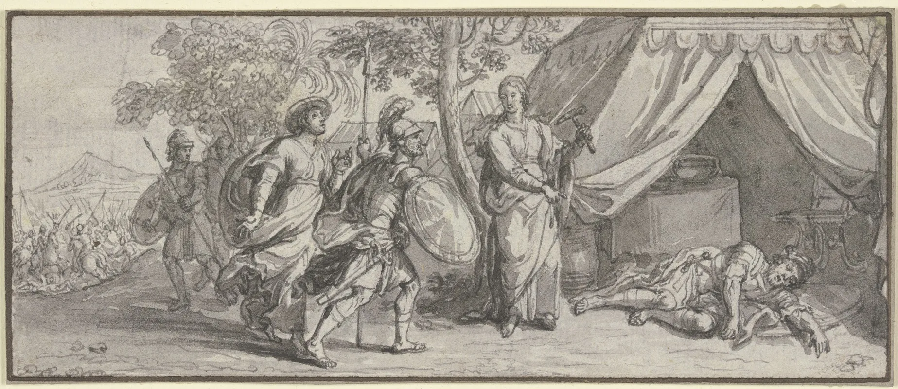 Jael And Sisera 6 by Sébastien Leclerc - Canvas Print