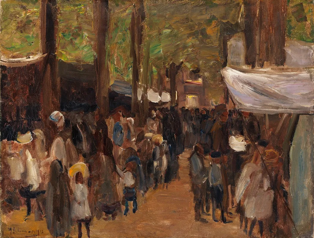 Jahrmarkt In Noordwijk by Max Liebermann - Canvas Print