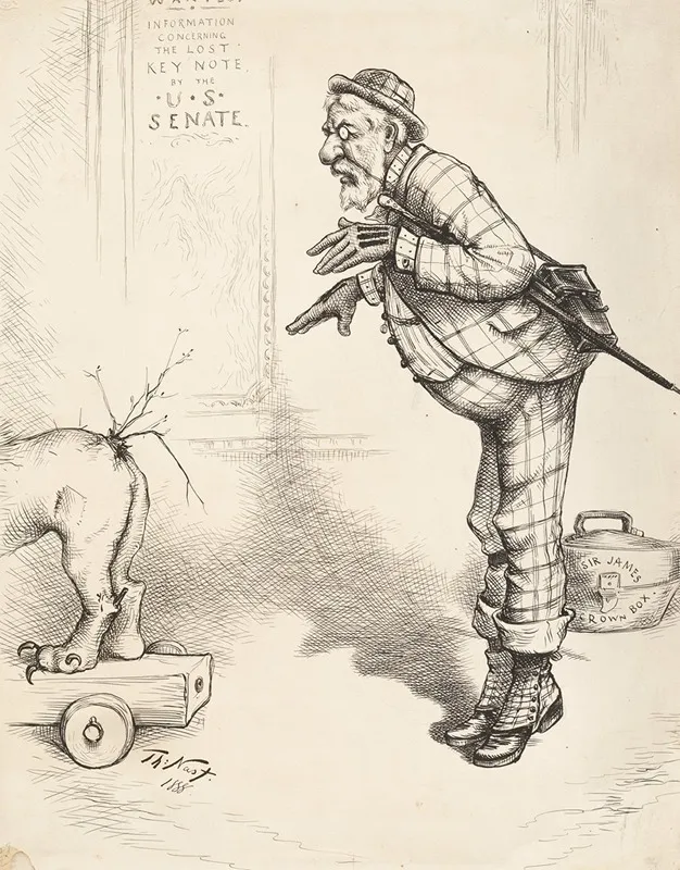 James Gillespie Blaine 2 by Thomas Nast - Canvas Print