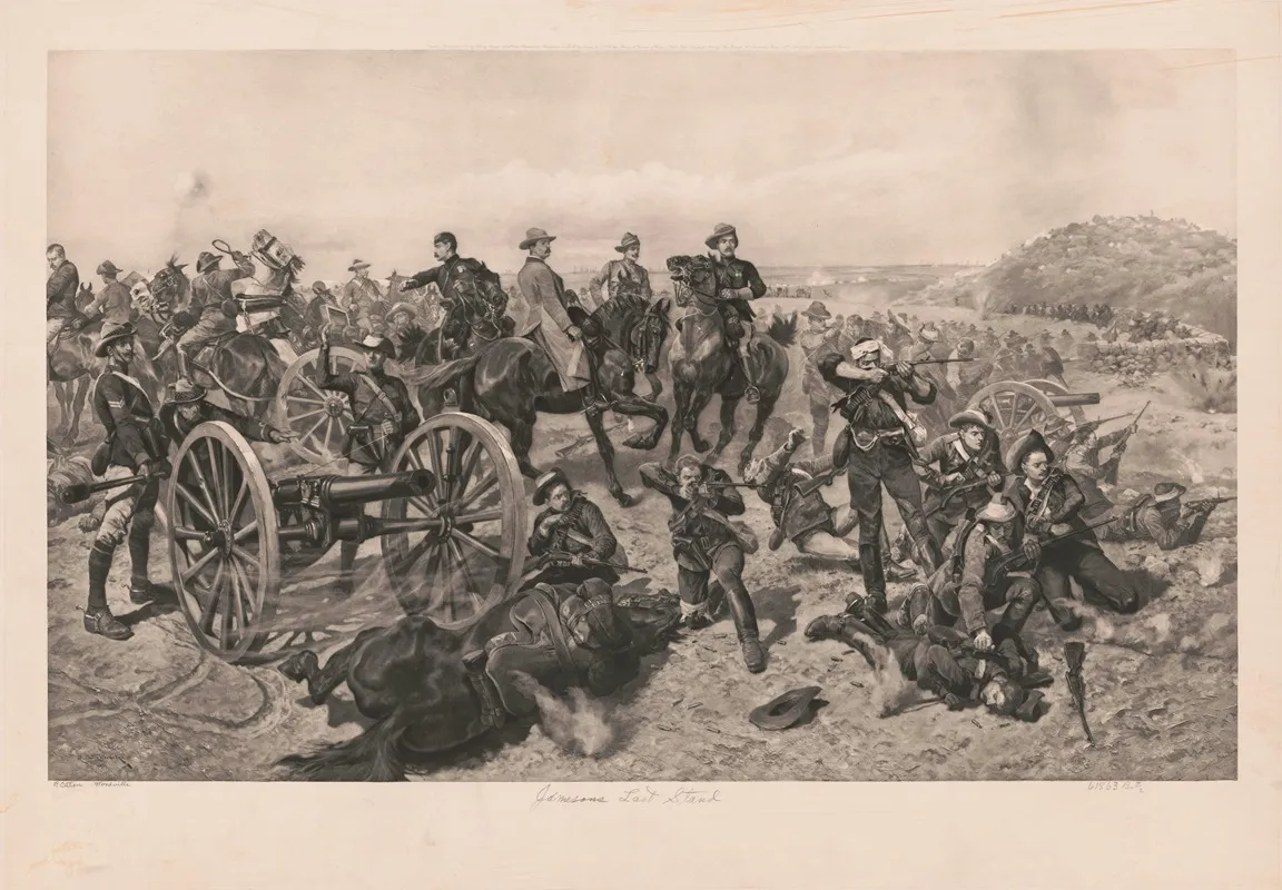 Jamesons Last Stand by Richard Caton Woodville - Canvas Print