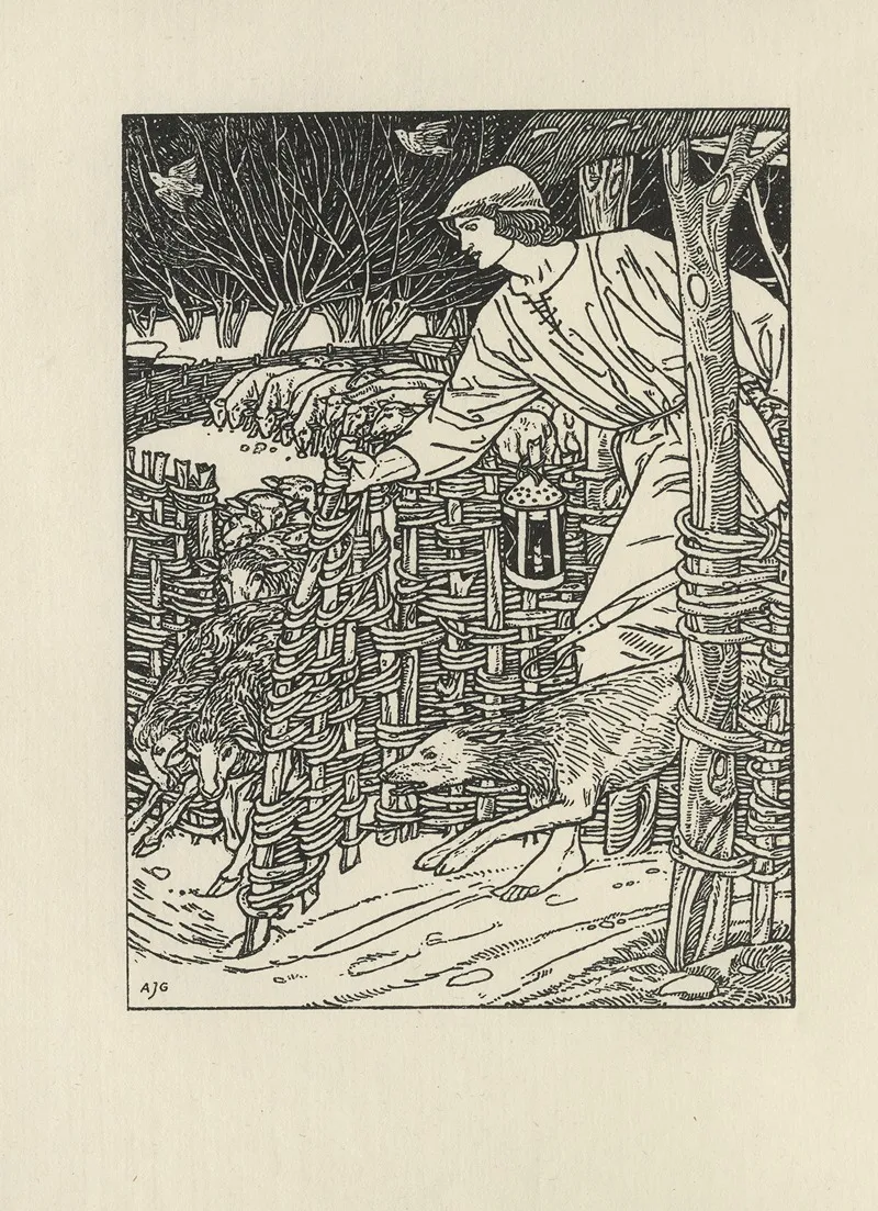 Januarie by Arthur Joseph Gaskin - Canvas Print