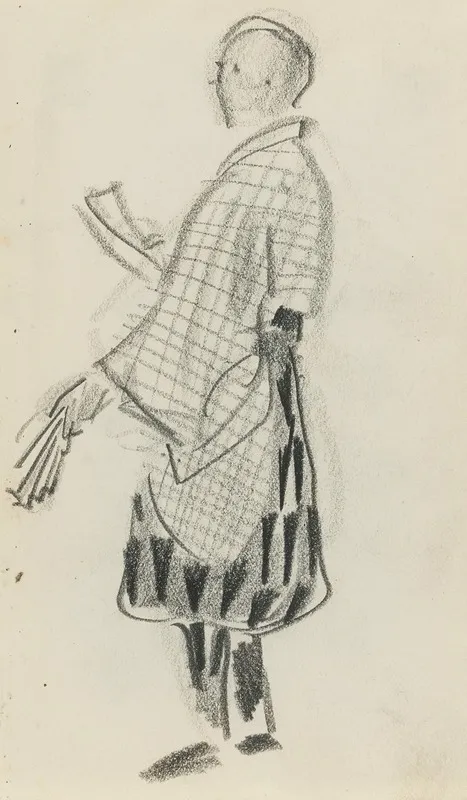 Japanese Figure by Alexandre Jacovleff - Canvas Print