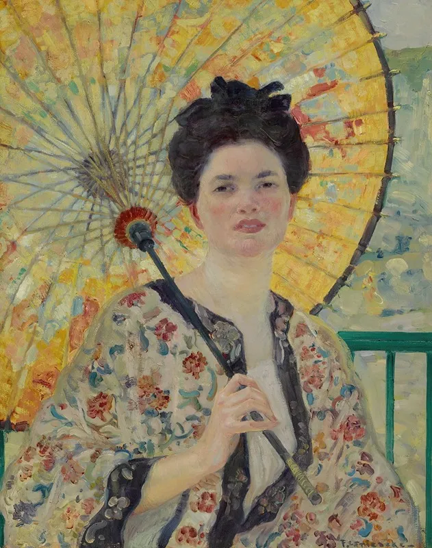 Japanese Parasol by Frederick Carl Frieseke - Canvas Print