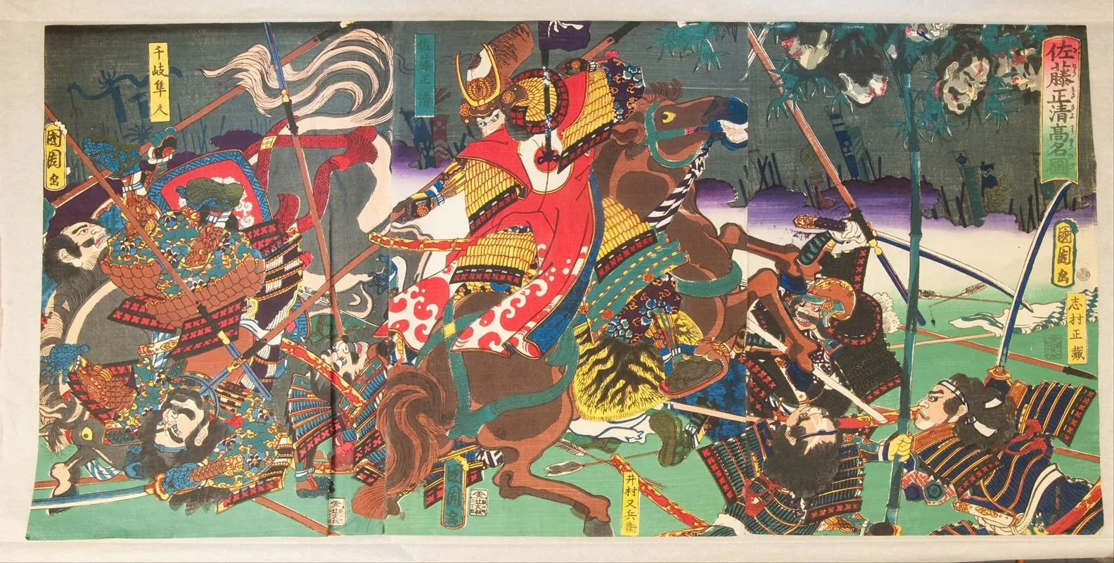 Japanese Woodblock by Toyohara Kunichika - Canvas Print