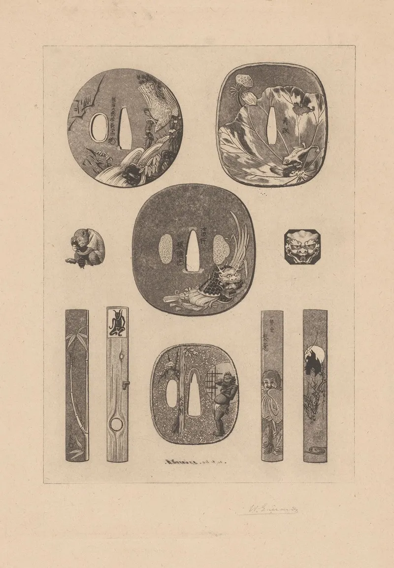 Japanse Gespen Met Verschillende Motieven by Henri-Charles Guérard - Canvas Print