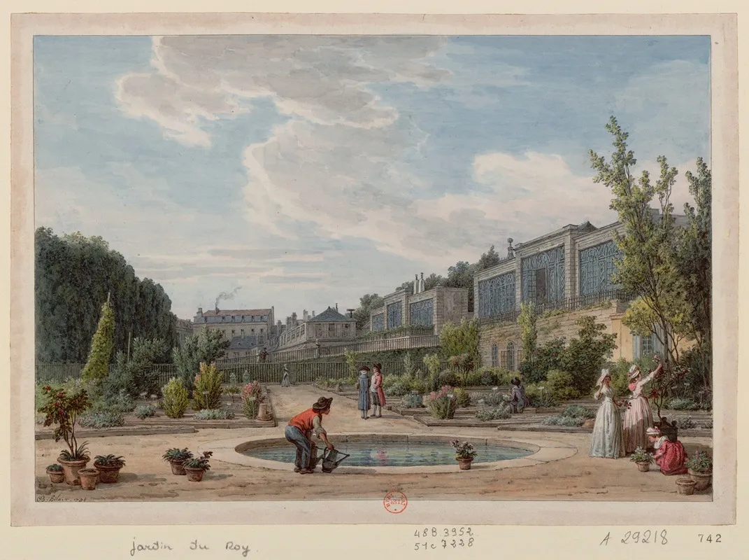 Jardin Du Roy by Jean-Baptiste Hilaire - Canvas Print