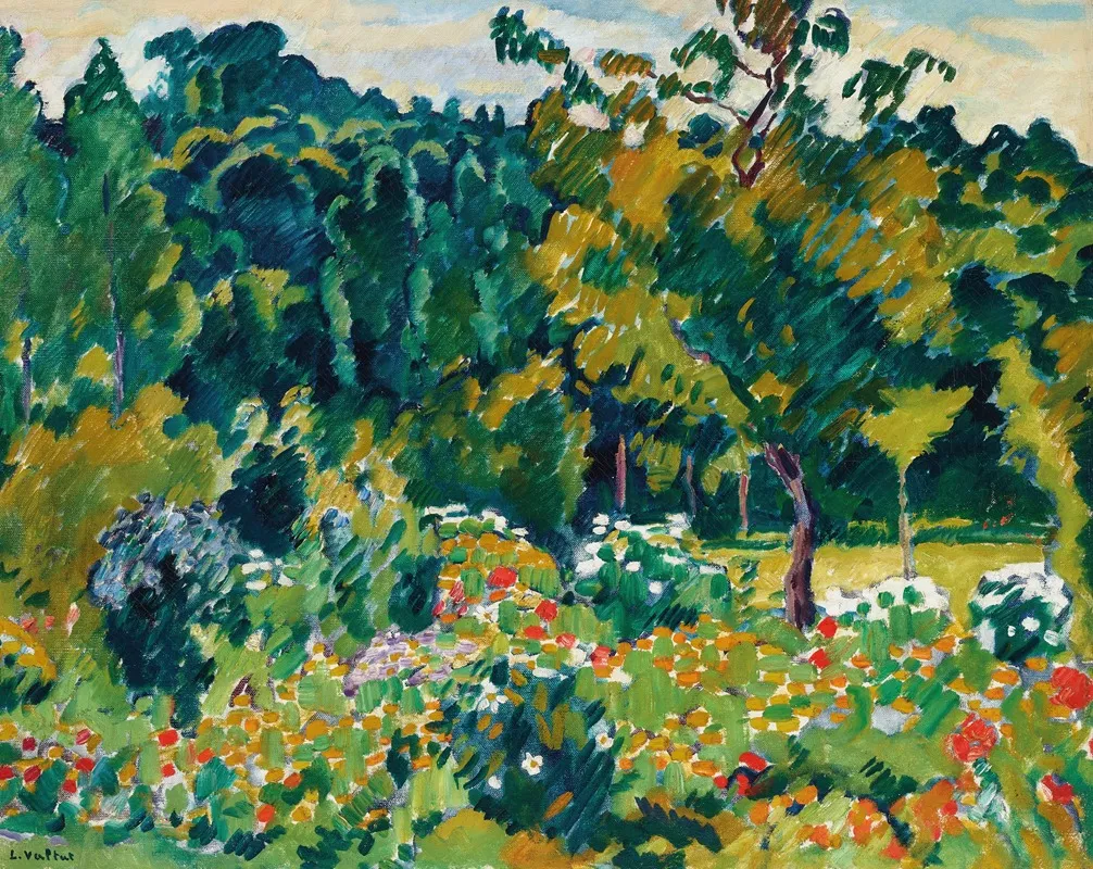 Jardin Fleuri A Choisel by Louis Valtat - Canvas Print
