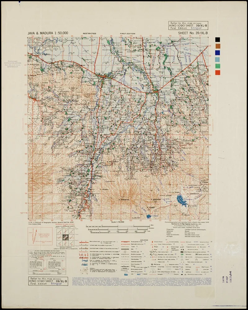 Java Madura Pl 015 by U.S. Defence Mapping Agency - Canvas Print