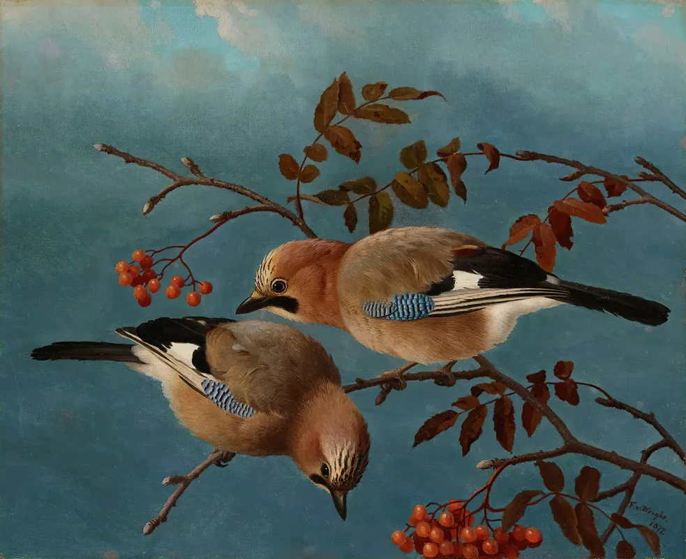 Jays by Ferdinand von Wright - Canvas Print