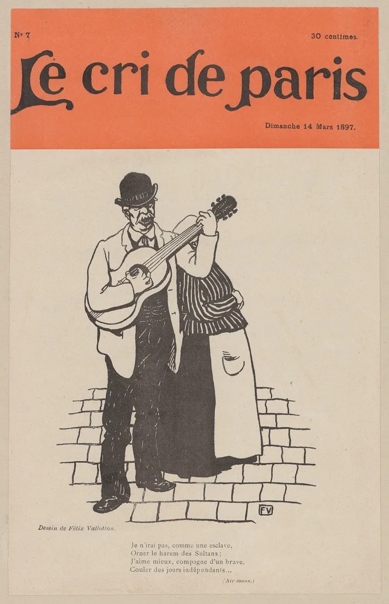 Je Nirai Pas Comme Une Esclave by Félix Vallotton - Canvas Print